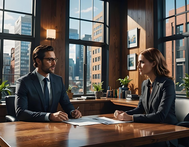 インタビューを受ける人