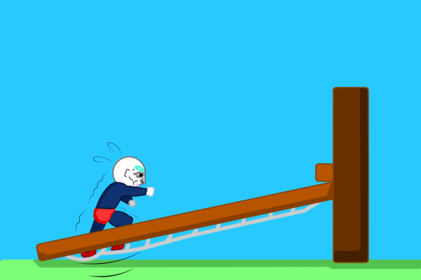 ネットの上を歩くのびしろ君