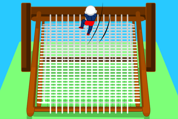 一番上まで登るのびしろ君