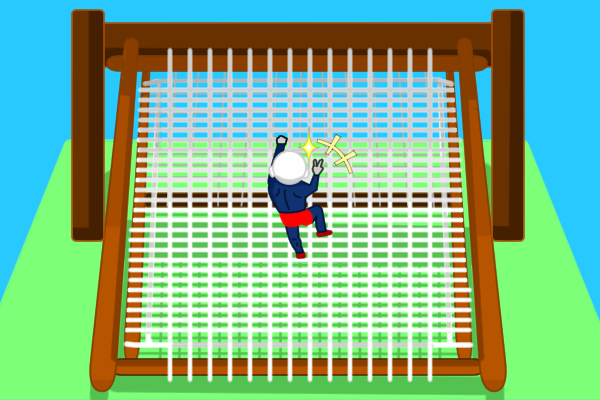 ポーズをするのびしろ君