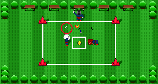 勝敗決定の判定。